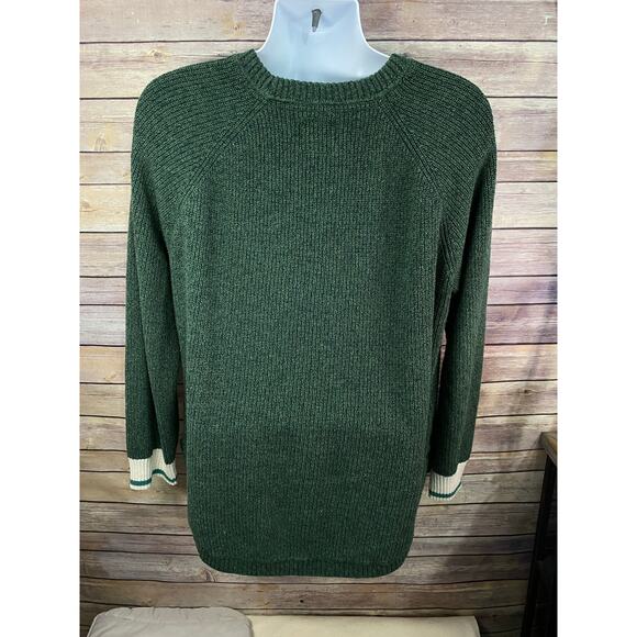 Roots Canada Sweatshirt Men’s 2XL Green Knit Pullover Made in Canada Heritage - Picture 2 of 10